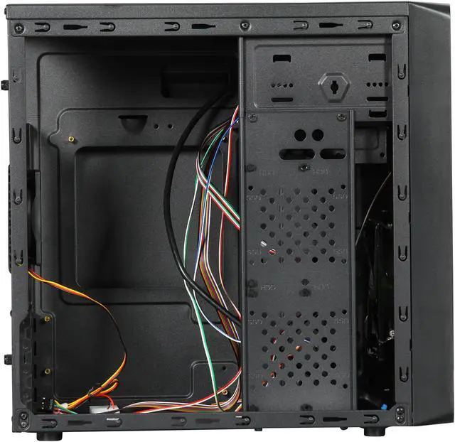 Alt view image 6 of 10 - DIYPC MA01-G Black/Green USB 3.0 Micro-ATX Mini Tower Gaming Computer Case with Dual Fans