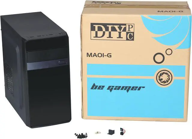 Alt view image 10 of 10 - DIYPC MA01-G Black/Green USB 3.0 Micro-ATX Mini Tower Gaming Computer Case with Dual Fans