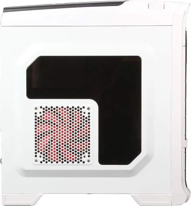 Alt view image 4 of 10 - DIYPC Shadow-H01-W White Dual USB 3.0 ATX Mid Tower Gaming Computer Case with Build-in 6 x Red Fans (2 x 120mm LED Fan x Top, 2 x 120mm LED Fan x Front, 1 x 140mm Fan x Side, 1 x 120mm Fan x rear