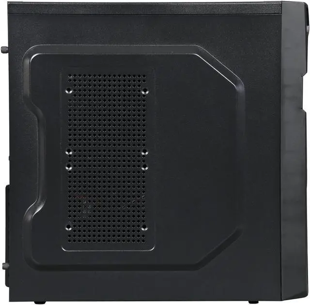 Alt view image 5 of 10 - DIYPC Solo-T1-R Black USB 3.0 ATX Mid Tower Gaming Computer Case with 2 x Red Fans (1 x 120mm LED Fan x Front, 1 x120mm Fan x Rear) Pre-installed