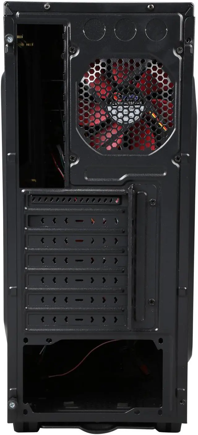 Alt view image 11 of 14 - DIYPC Ranger-R4-R Black/Red USB 3.0 ATX Mid Tower Gaming Computer Case with 3 x Red Fans (1 x 120mm Side LED Fan, 1 x 120mm Front LED Fan, 1 x 120mm Rear Fan)