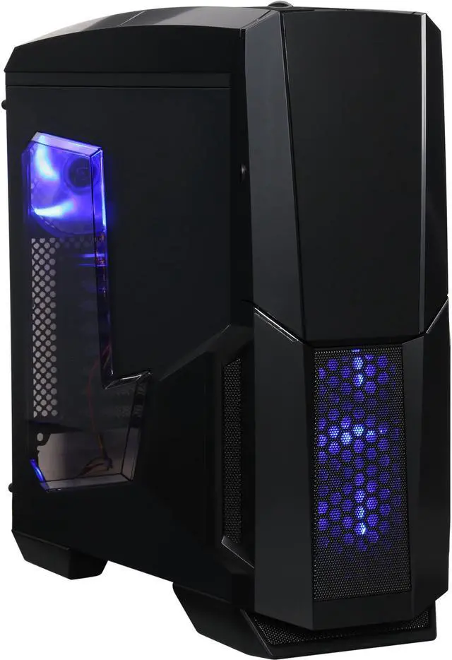 Main image of DIYPC Gamemax-BK Black Dual USB 3.0 ATX Full Tower Gaming Computer Case with Build-in 5 x Blue Fans (2 x 120mm LED Fan x Top, 2 x 120mm LED Fan x Front, 1 x 120mm LED Fan x Rear), Water Cooling Ready