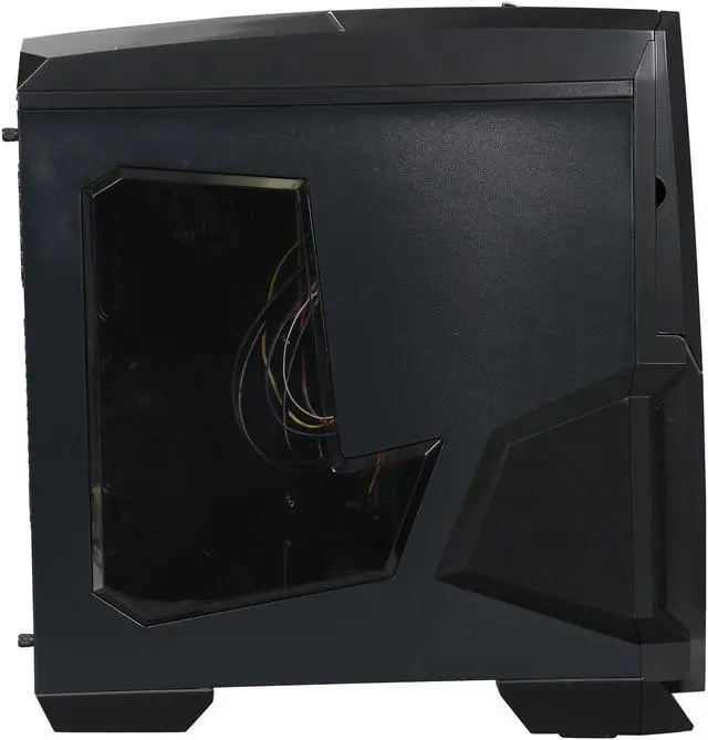 Alt view image 4 of 10 - DIYPC Gamemax-BK Black Dual USB 3.0 ATX Full Tower Gaming Computer Case with Build-in 5 x Blue Fans (2 x 120mm LED Fan x Top, 2 x 120mm LED Fan x Front, 1 x 120mm LED Fan x Rear), Water Cooling Ready