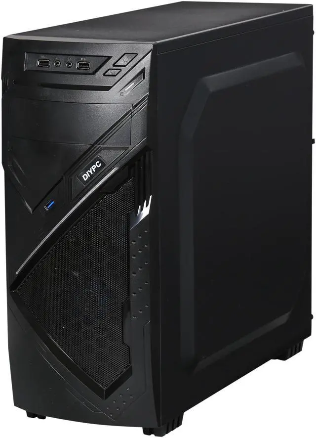 Alt view image 5 of 14 - DIYPC Alnitak-BK Black USB 3.0 ATX and Micro-ATX Mid Tower Gaming Computer Case with 3 x 120mm Blue Fans (Pre-installed)