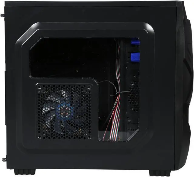Alt view image 6 of 14 - DIYPC Alnitak-BK Black USB 3.0 ATX and Micro-ATX Mid Tower Gaming Computer Case with 3 x 120mm Blue Fans (Pre-installed)