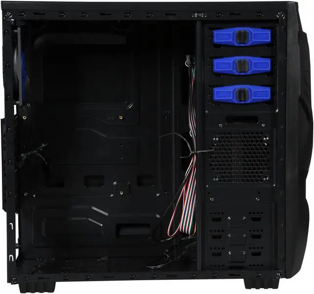 Alt view image 10 of 14 - DIYPC Alnitak-BK Black USB 3.0 ATX and Micro-ATX Mid Tower Gaming Computer Case with 3 x 120mm Blue Fans (Pre-installed)