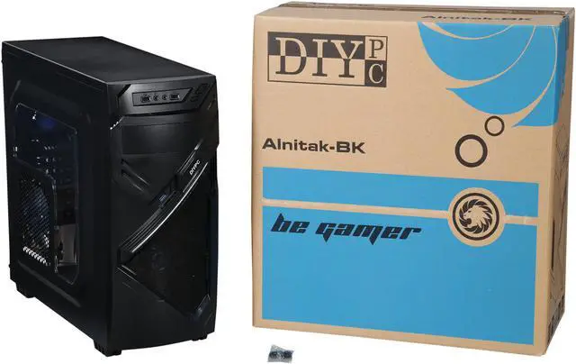 Alt view image 13 of 14 - DIYPC Alnitak-BK Black USB 3.0 ATX and Micro-ATX Mid Tower Gaming Computer Case with 3 x 120mm Blue Fans (Pre-installed)