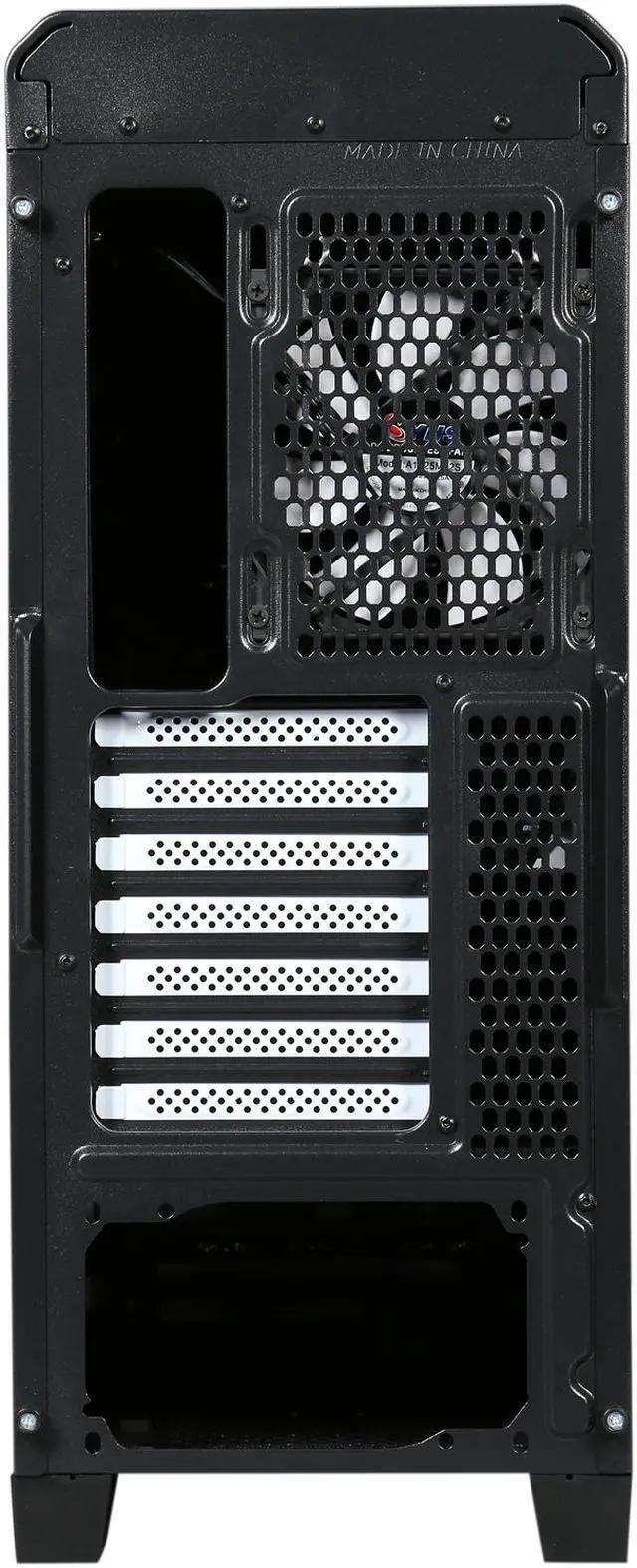 Alt view image 10 of 10 - DIYPC D480-BK Black Dual USB 3.0 ATX Mid Tower Computer Case with Build-in 5 x White Fans (2 x 120mm Fan x Front, 1 x 120mm Fan x Rear, 2 x 120mm Fan x Top), Fan Controller