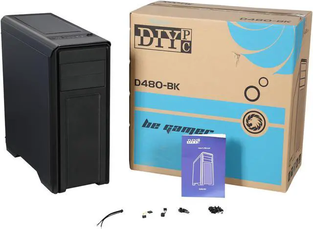 Alt view image 11 of 10 - DIYPC D480-BK Black Dual USB 3.0 ATX Mid Tower Computer Case with Build-in 5 x White Fans (2 x 120mm Fan x Front, 1 x 120mm Fan x Rear, 2 x 120mm Fan x Top), Fan Controller