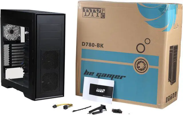 Alt view image 11 of 10 - DIYPC D780-BK Black SECC ATX Full Tower Computer Case