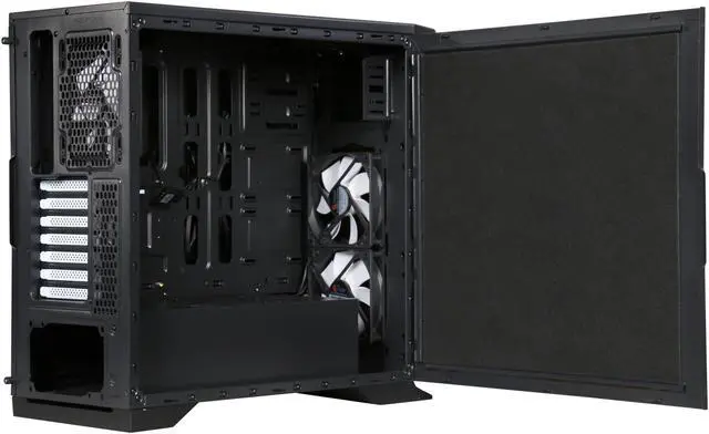 Alt view image 5 of 10 - DIYPC Silence-BK Black Dual USB3.0 ATX Mid Tower Silent Computer Case w/ 3 x 120mm White Fans (Pre-installed), Fan Controller