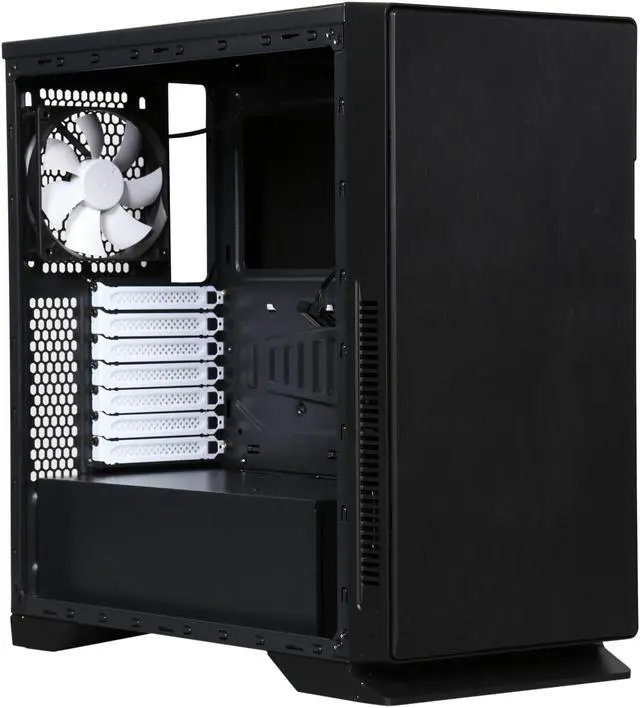 Alt view image 7 of 10 - DIYPC Silence-BK Black Dual USB3.0 ATX Mid Tower Silent Computer Case w/ 3 x 120mm White Fans (Pre-installed), Fan Controller