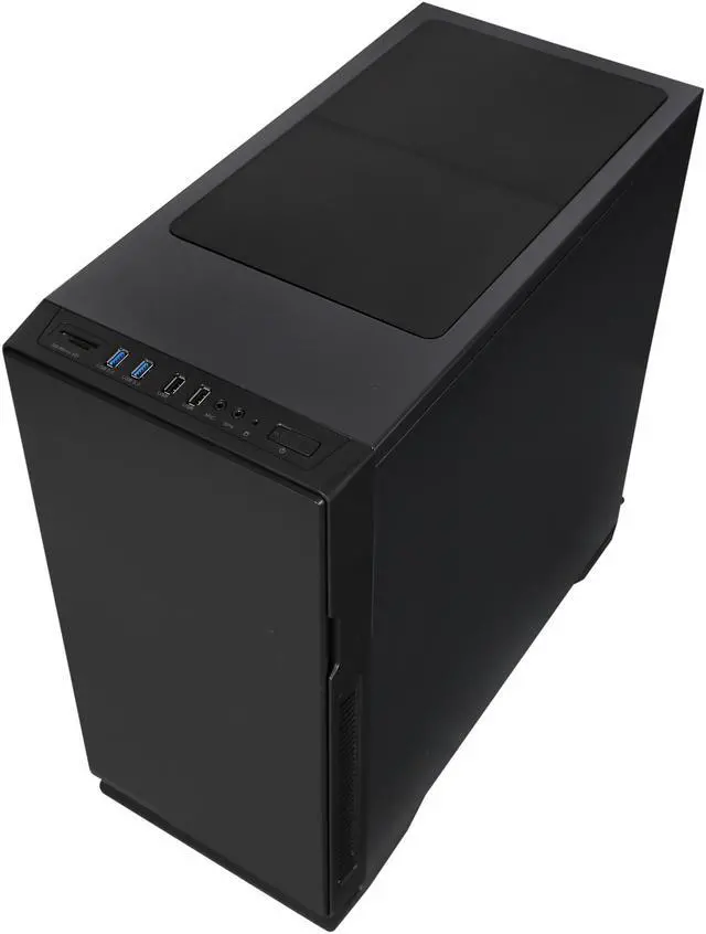 Alt view image 8 of 10 - DIYPC Silence-BK Black Dual USB3.0 ATX Mid Tower Silent Computer Case w/ 3 x 120mm White Fans (Pre-installed), Fan Controller