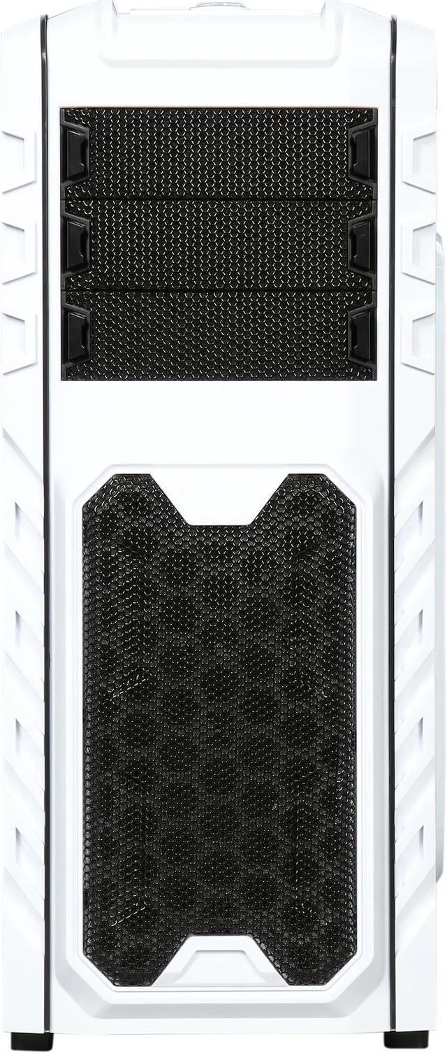 Alt view image 2 of 10 - DIYPC Skyline-08-W White Dual USB 3.0 ATX Full Tower Gaming Computer Case with 5 x 120mm Fans (Pre-installed), Hot Swap Docking, Fan Controller