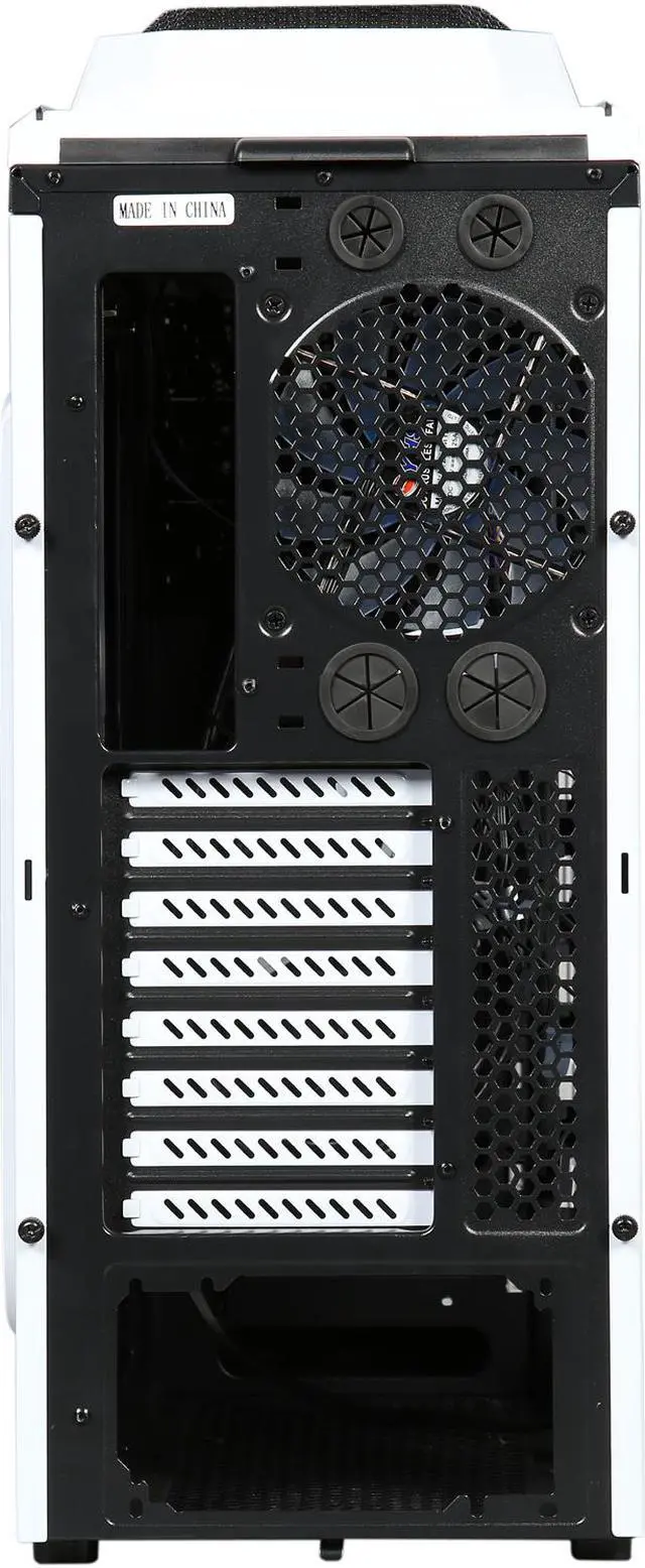 Alt view image 9 of 10 - DIYPC Skyline-08-W White Dual USB 3.0 ATX Full Tower Gaming Computer Case with 5 x 120mm Fans (Pre-installed), Hot Swap Docking, Fan Controller