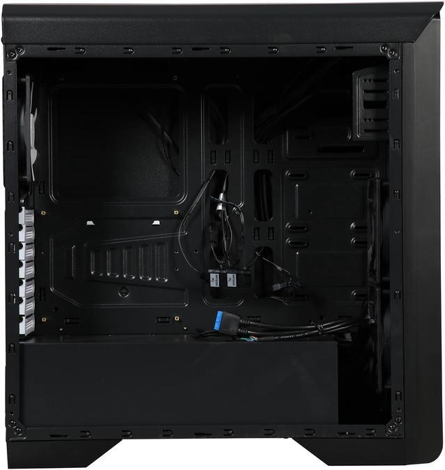 Alt view image 7 of 10 - DIYPC D480-BK-Window Black Dual USB 3.0 ATX Mid Tower Computer Case with Build-in 5 x White Fans (2 x 120mm Fan x Front, 1 x 120mm Fan x rear, 2 x 120mm Fan x top), Fan Controller