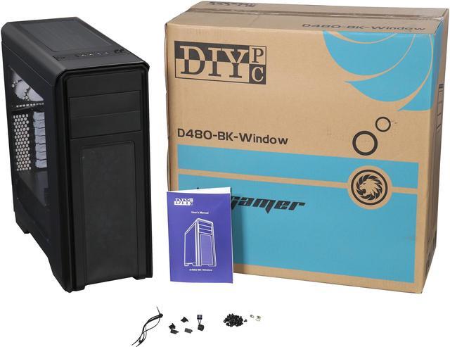 Alt view image 10 of 10 - DIYPC D480-BK-Window Black Dual USB 3.0 ATX Mid Tower Computer Case with Build-in 5 x White Fans (2 x 120mm Fan x Front, 1 x 120mm Fan x rear, 2 x 120mm Fan x top), Fan Controller