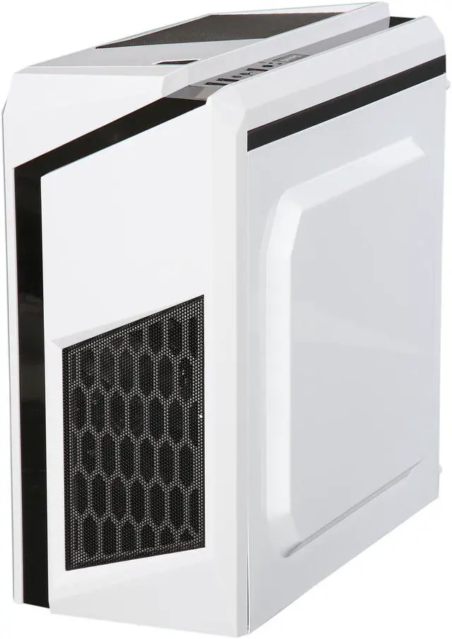 Alt view image 3 of 14 - DIYPC DIY-F2-W White SPCC Micro ATX Mini Tower Computer Case