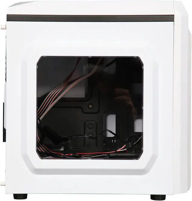Alt view image 4 of 14 - DIYPC DIY-F2-W White SPCC Micro ATX Mini Tower Computer Case