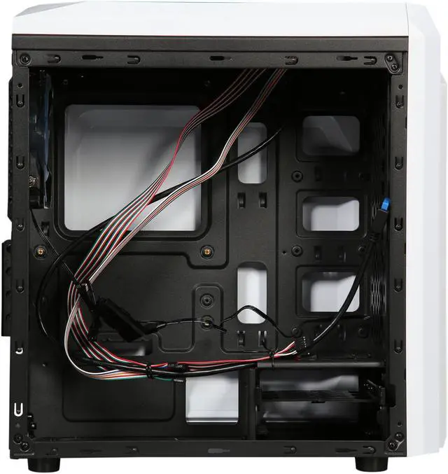 Alt view image 7 of 14 - DIYPC DIY-F2-W White SPCC Micro ATX Mini Tower Computer Case