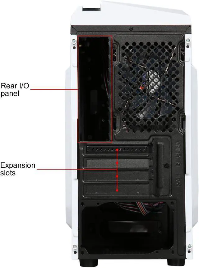 Alt view image 13 of 14 - DIYPC DIY-F2-W White SPCC Micro ATX Mini Tower Computer Case