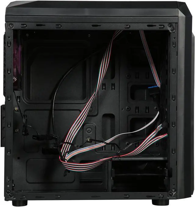 Alt view image 7 of 15 - DIYPC DIY-F2-P Black / Purple SPCC Micro ATX Mini Tower Computer Case