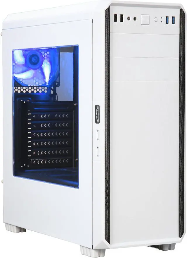 Main image of DIYPC J180-W White Dual USB3.0 ATX Mid Tower Gaming Computer Case with 2 x 120mm Fans (Pre-Installed)