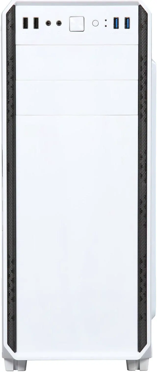 Alt view image 2 of 14 - DIYPC J180-W White Dual USB3.0 ATX Mid Tower Gaming Computer Case with 2 x 120mm Fans (Pre-Installed)