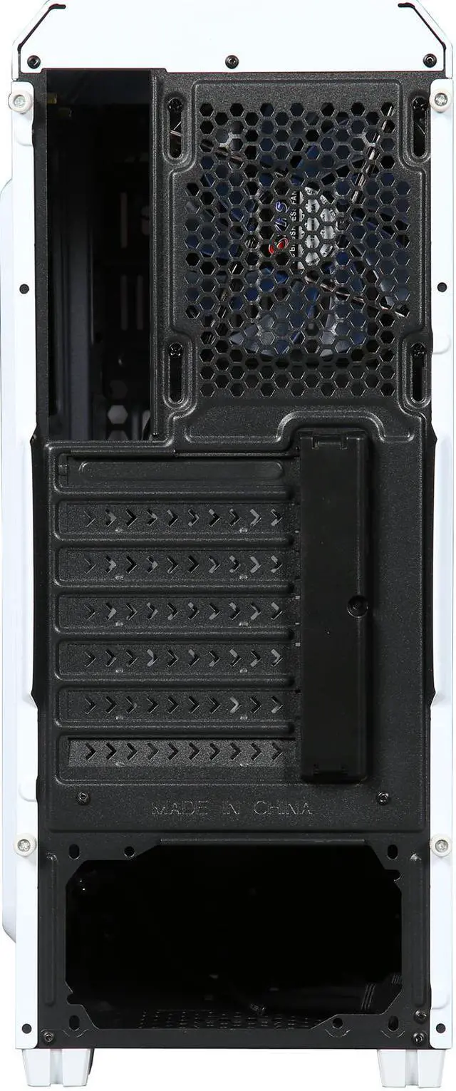 Alt view image 11 of 14 - DIYPC J180-W White Dual USB3.0 ATX Mid Tower Gaming Computer Case with 2 x 120mm Fans (Pre-Installed)
