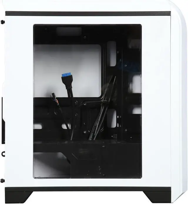 Alt view image 4 of 9 - DIYPC DIY-M6-W White SECC Micro ATX Mid Tower Computer Case