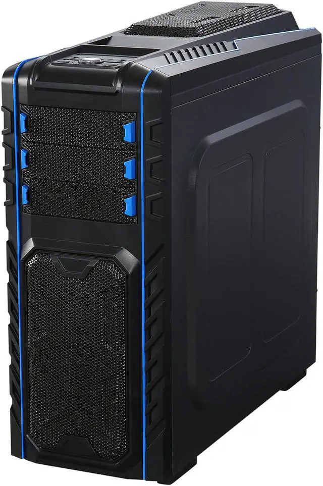 Alt view image 4 of 16 - DIYPC Skyline-06-WB Black SECC ATX Full Tower Computer Case