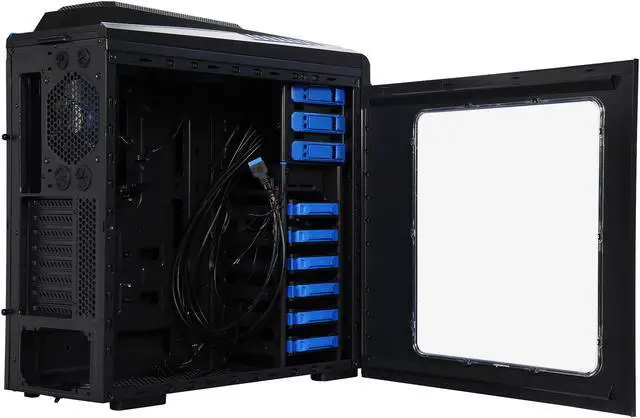 Alt view image 6 of 16 - DIYPC Skyline-06-WB Black SECC ATX Full Tower Computer Case