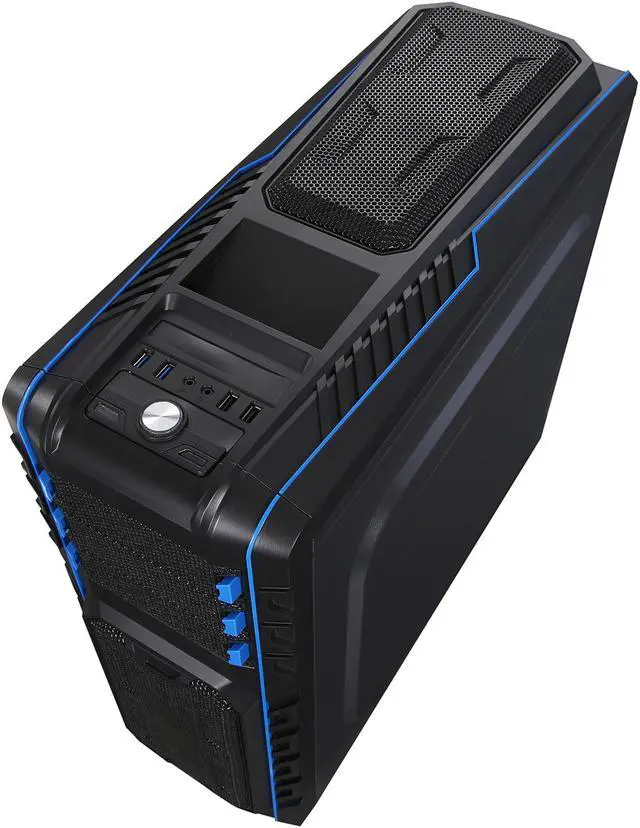 Alt view image 11 of 16 - DIYPC Skyline-06-WB Black SECC ATX Full Tower Computer Case