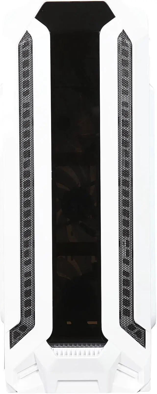 Alt view image 2 of 10 - DIYPC Gamestorm-W White Dual USB 3.0 ATX Mid Tower Gaming Computer Case with Build-in 3 x Fans (2 x 120mm Blue LED Fans x Front, 1 x 120mm Blue LED Fan x Rear)