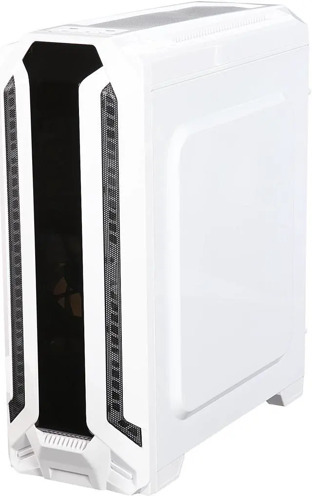 Alt view image 3 of 10 - DIYPC Gamestorm-W White Dual USB 3.0 ATX Mid Tower Gaming Computer Case with Build-in 3 x Fans (2 x 120mm Blue LED Fans x Front, 1 x 120mm Blue LED Fan x Rear)