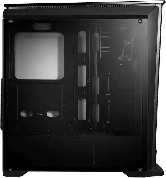 Alt view image 5 of 8 - DIYPC DIY-G3-BL Black USB 3.0 ATX Mid Tower Gaming Computer Case with Pre-installed 3 x Blue 15 LED Lights Fans
