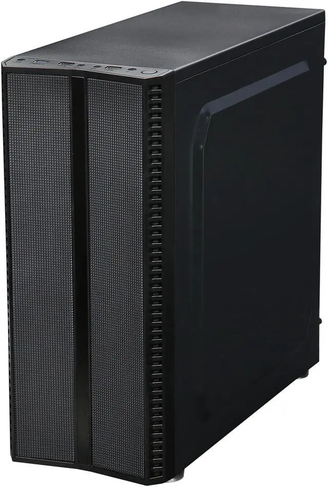 Alt view image 3 of 10 - DIYPC DIY-J21-BK Black USB 3.0 ATX Mid Tower Gaming Computer Case with Pre-installed 3 Fans, Front Panel Pre-installed 6 Different Color Changeable LED Strip (5 Modes Control)