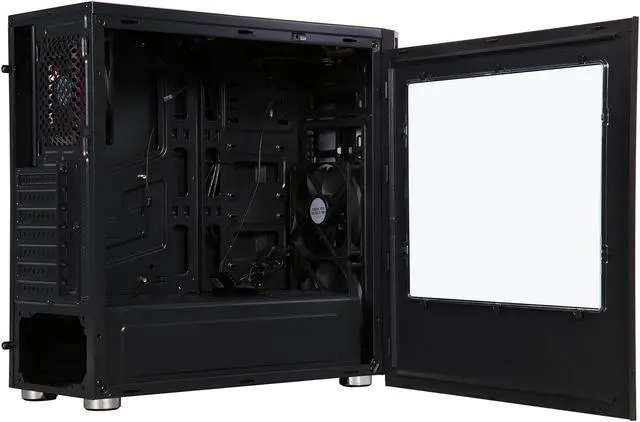 Alt view image 5 of 10 - DIYPC DIY-J21-BK Black USB 3.0 ATX Mid Tower Gaming Computer Case with Pre-installed 3 Fans, Front Panel Pre-installed 6 Different Color Changeable LED Strip (5 Modes Control)