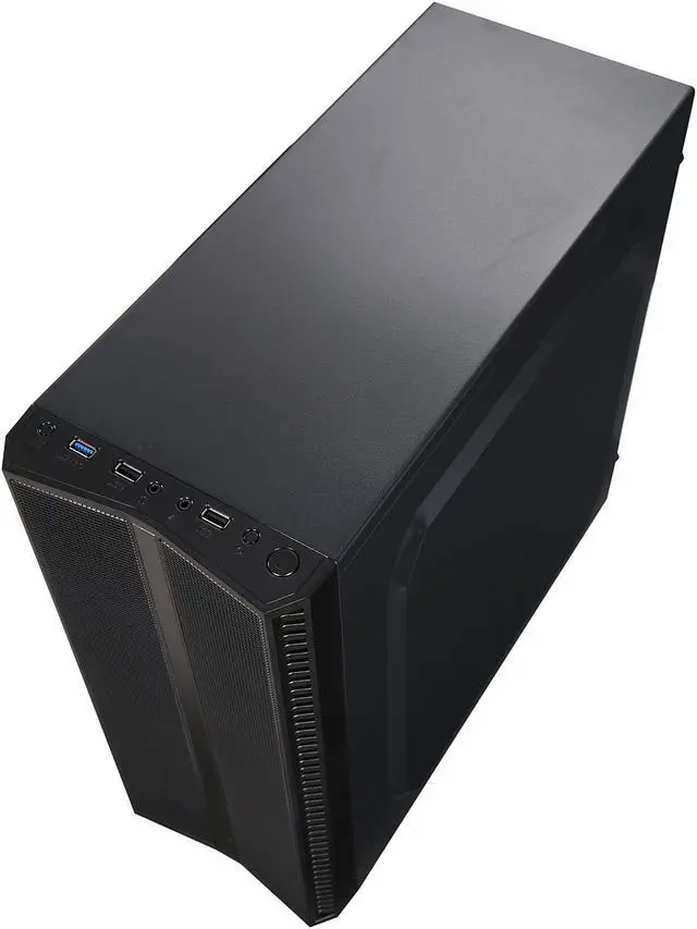 Alt view image 8 of 10 - DIYPC DIY-J21-BK Black USB 3.0 ATX Mid Tower Gaming Computer Case with Pre-installed 3 Fans, Front Panel Pre-installed 6 Different Color Changeable LED Strip (5 Modes Control)