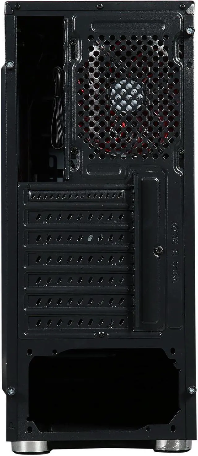 Alt view image 9 of 10 - DIYPC DIY-J21-BK Black USB 3.0 ATX Mid Tower Gaming Computer Case with Pre-installed 3 Fans, Front Panel Pre-installed 6 Different Color Changeable LED Strip (5 Modes Control)