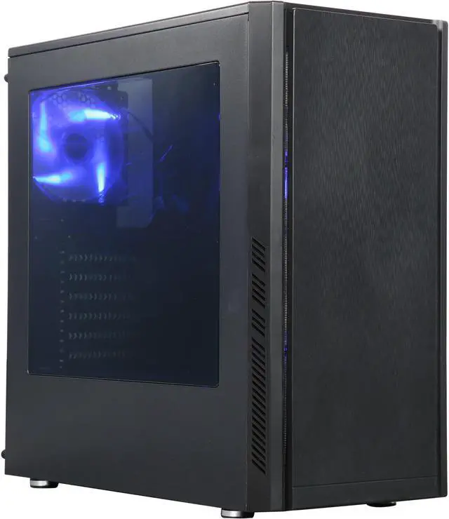 Main image of DIYPC DIY-BG01 Black USB 3.0 ATX Mid Tower Gaming Computer Case with Pre-installed 3 x 120mm Fans