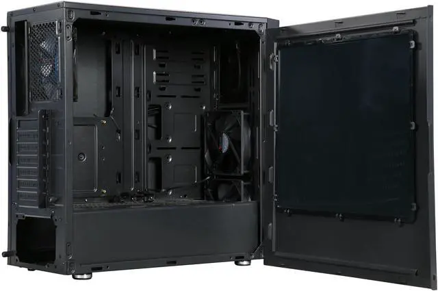 Alt view image 5 of 15 - DIYPC DIY-BG01 Black USB 3.0 ATX Mid Tower Gaming Computer Case with Pre-installed 3 x 120mm Fans