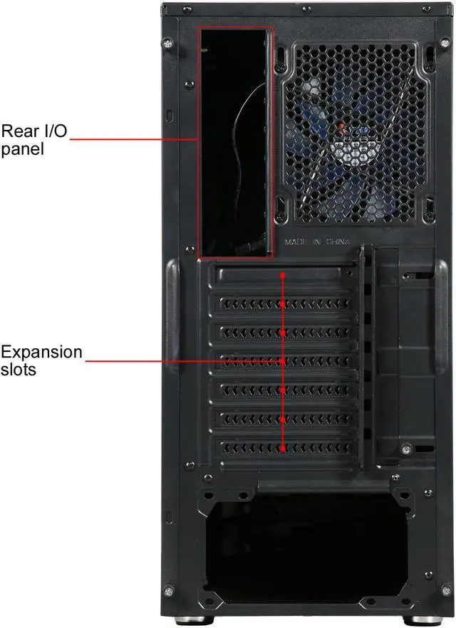 Alt view image 14 of 15 - DIYPC DIY-BG01 Black USB 3.0 ATX Mid Tower Gaming Computer Case with Pre-installed 3 x 120mm Fans