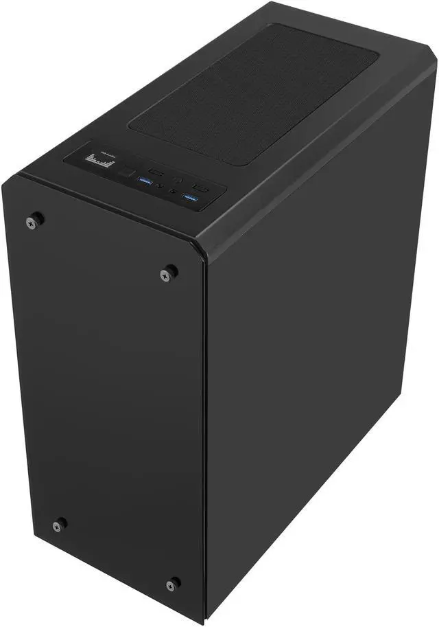 Alt view image 7 of 8 - DIYPC IllusionI-R Black USB3.0 Steel/ Tempered Glass ATX Mid Tower Gaming Computer Case w/Tempered Glass Panels (Front and Left Side), 4 x Red 33LED Light Fan (Pre-Installed)