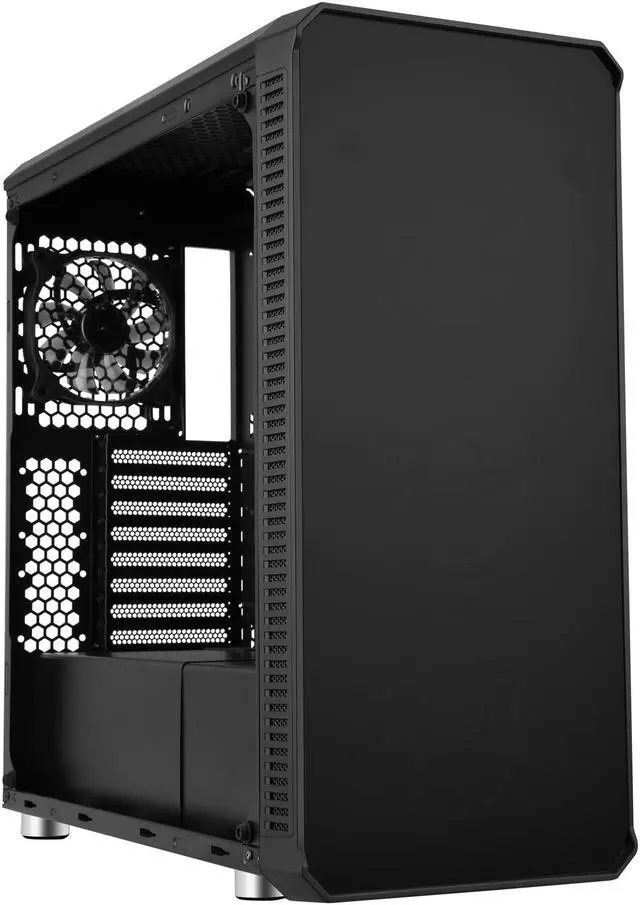 Alt view image 13 of 20 - DIYPC Vanguard-RGB Black Dual USB3.0 Steel/ Tempered Glass ATX Mid Tower Gaming Computer Case w/Tempered Glass Panels (Front and Both Sides) and Pre-Installed 4 x RGB LED Fans (7 Different Color in 3 Mode Control)