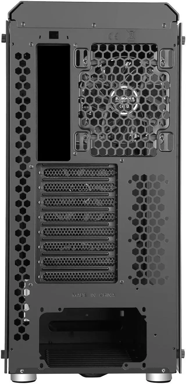 Alt view image 17 of 20 - DIYPC Vanguard-RGB Black Dual USB3.0 Steel/ Tempered Glass ATX Mid Tower Gaming Computer Case w/Tempered Glass Panels (Front and Both Sides) and Pre-Installed 4 x RGB LED Fans (7 Different Color in 3 Mode Control)