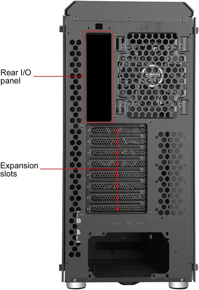 Alt view image 20 of 20 - DIYPC Vanguard-RGB Black Dual USB3.0 Steel/ Tempered Glass ATX Mid Tower Gaming Computer Case w/Tempered Glass Panels (Front and Both Sides) and Pre-Installed 4 x RGB LED Fans (7 Different Color in 3 Mode Control)