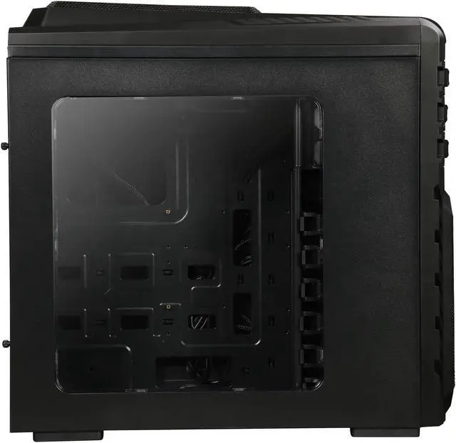 Alt view image 10 of 18 - DIYPC Skyline-06-RGB Black Dual USB 3.0 ATX Full Tower Gaming Computer Case with 3 x 120mm RGB Fans(Pre-Installed), RGB Remote Control and Hot Swap Docking