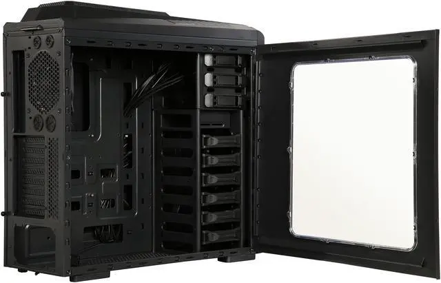 Alt view image 13 of 18 - DIYPC Skyline-06-RGB Black Dual USB 3.0 ATX Full Tower Gaming Computer Case with 3 x 120mm RGB Fans(Pre-Installed), RGB Remote Control and Hot Swap Docking