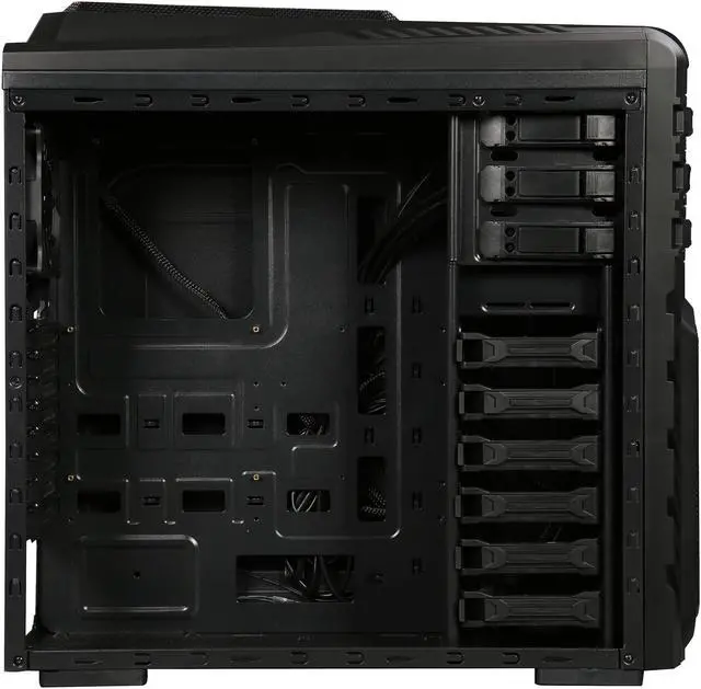 Alt view image 14 of 18 - DIYPC Skyline-06-RGB Black Dual USB 3.0 ATX Full Tower Gaming Computer Case with 3 x 120mm RGB Fans(Pre-Installed), RGB Remote Control and Hot Swap Docking